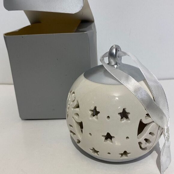 Ceramic Christmas Ornament Morphing Color Change & White Light Battery Operated - Picture 2 of 6